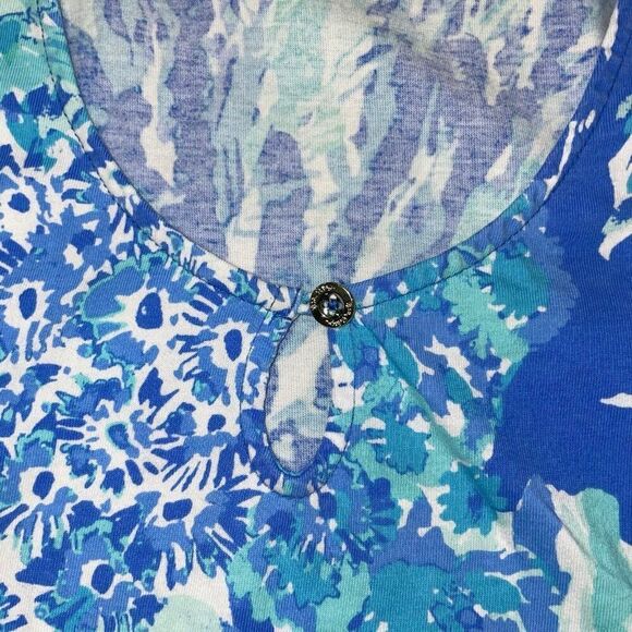 Lilly Pulitzer Women’s XXS Blue Hey Soleil Rejina Dress Flutter Sleeves Flounce - Picture 6 of 9